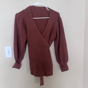 Rust colored tie sweater